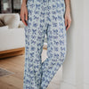 Striped Boxer Pants - Light Blue Toile Coquette Bows