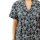 Black Bow Print Pajama Shorts Set