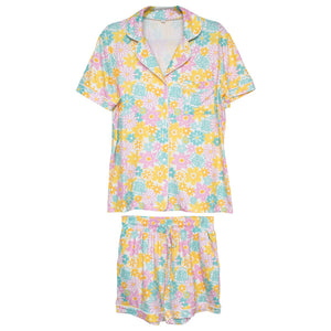 Spring Flowers Pajama Short Set