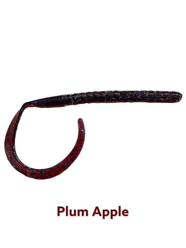10" Ribbon Tail Worm 10Pk - PLUM APP
