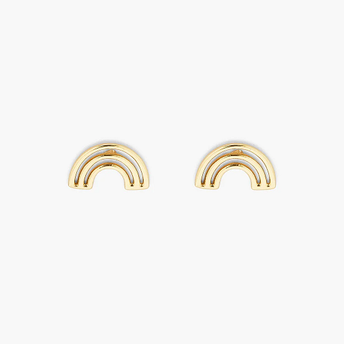 Chasing Rainbows Stud Earrings - GOLD